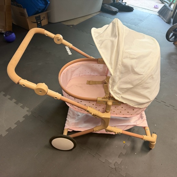 Pink and White Kids Doll Stroller - Picture 2 of 3